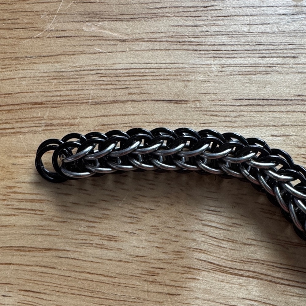 Stainless steel black & silver Chain Bracelet - Picture 2 of 6